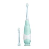 Miniland Elektrische kindertandenborstel met ledlicht en timer, 2 verwisselbare borstelkoppen, 16.000 pulsaties, waterdicht (Baby Tooth Care)