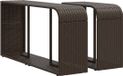 vidaXL Étagères de rangement - 2 pièces - poly rotin - marron