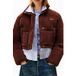 Tommy Hilfiger Tjw Cord Puffer Jacket Rich Brown