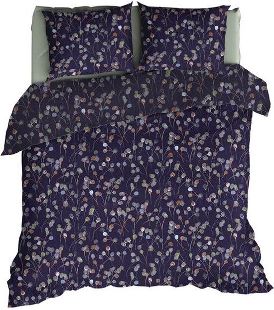 Romanette Muriel Dekbedovertrek - Tweepersoons 200x200/220 cm - Blauwgrijs Flanel