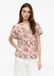 s.Oliver T-Shirt V-hals Korte mouw Gebloemd Bordeaux Polyester