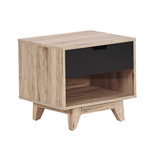 Beliani SPENCER - Table de chevet - Couleur bois clair - MDF