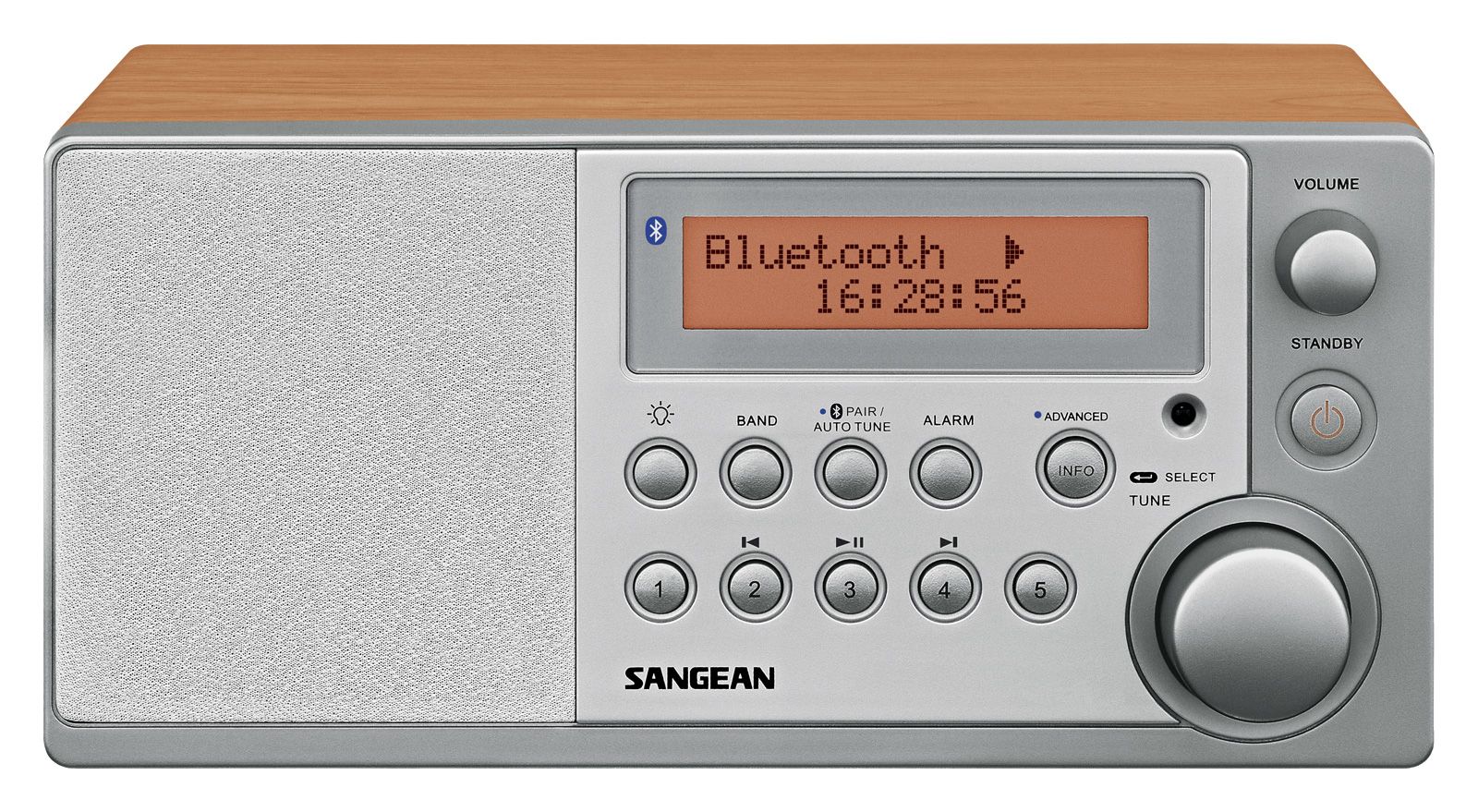 Sangean DDR3-1BT - Klokradio - DAB+ / FM - Bruin
