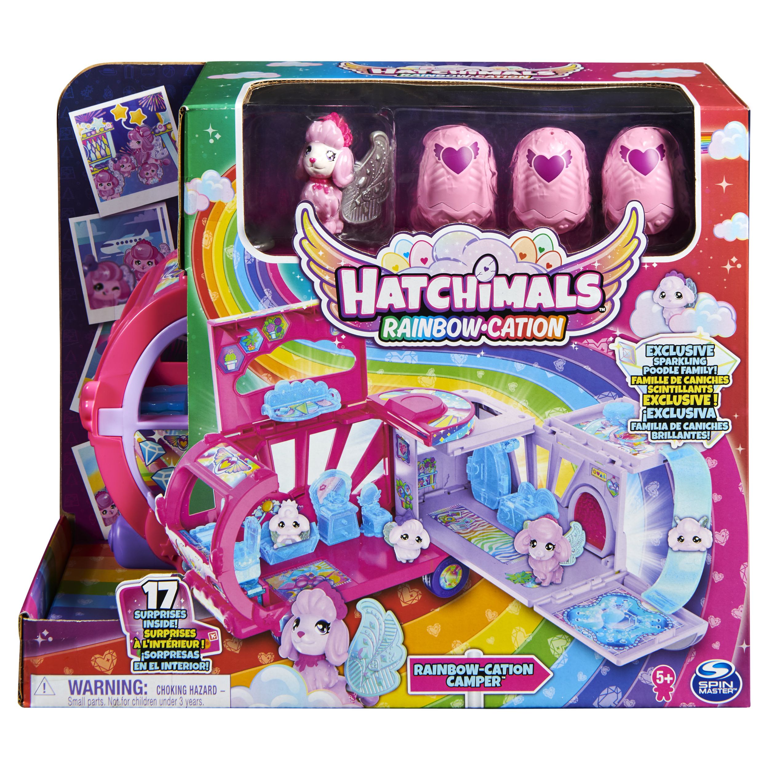 Hatchimals CollEGGtibles Rainbow-cation - Transformerende Camper-speelgoedauto met 6 figuren