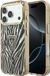 Guess Backcover hoesje voor Apple iPhone 18 Pro Max - HC Magsafe IML Zebra Glitter Triangle Logo - Goud