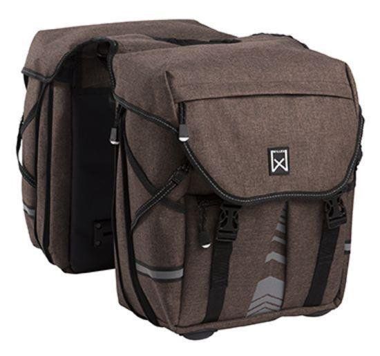 WILLEX Bagagetas 1200 - Dubbele Fietstas - 28L - Bruin