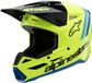 Alpinestars S-M3 Youth Radium Geel Fluo Zwart Blauw Offroad Helm