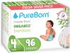 PureBorn bamboe luiers - Maat 4 (7-12kg) - 96 stuks