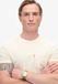 Superdry Essential Washed T-shirt met borstzak Heren M Katoen Crème
