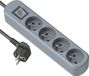 Electraline 32029 Prima multiprise avec 4 prises - 16 A - Interrupteur - Longueur 1,5 m - Ardoise bleu