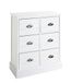 HAKU Ladekast wit, Massief hout, MDF - Maat: B 60 cm x H 75 cm x D 30 cm, Stijl: Kustmeubilair