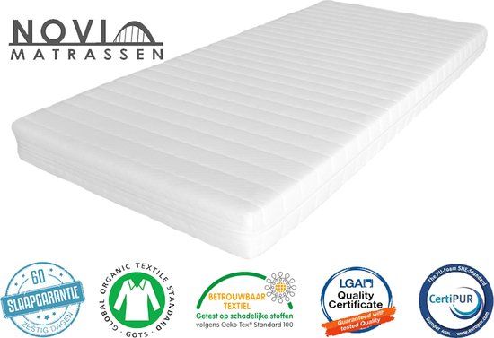NOVIO Comfortschuim Matras - 130x200cm - Tweepersoons - Anti-allergie