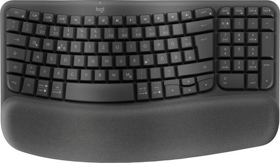 Logitech Wave Keys - Draadloos ergonomisch toetsenbord - Grafiet - QWERTZ Duits