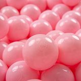 KiddyMoon Plastic Ballen Voor Kinderen Ø 7 Cm Kleurig Gecertificeerd Gemakt In EU, Poeder Roze, 300 Ballen