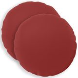 vidaXL - Kussensloop - 2 stuks - HEERLEN - Wijnrood - Ø 40 cm - Polyester