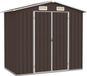 vidaXL Tuinschuur - 205x129x183 cm - Gegalvaniseerd Staal - Bruin