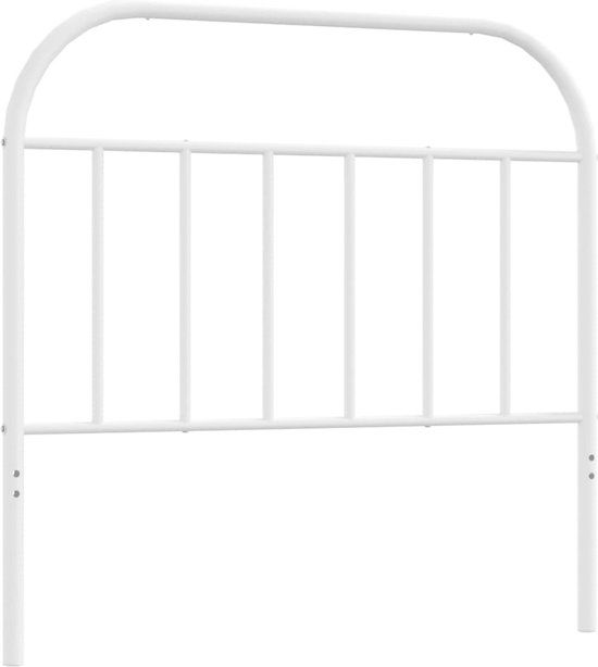 vidaXL Hoofdbord Metaal Wit 100 cm