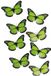 Gerimport Papillons de Noël - 8 pièces - vert - sur clip - 12 x 6 cm - plastique