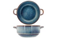 Cosy & Trendy Set van 4 kommen van aardewerk, Jade, Indigo, 0,8 l