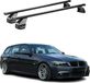 Omac Barres de toit transversales en acier pour BMW Série 3 E90 E91 E92 Berline Break Coupé 2004-13 – Antivol inclus – Testées City Crash – DIN 75302:2019 – ISO/PAS 11154:2006 – Charge max 75kg Noir