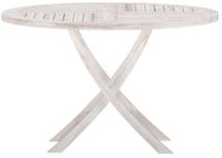 Hioshop Kenya tuintafel Ø120cm whitewash