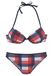 s.Oliver RED LABEL Beachwear LM Caroline Dames Bikini Set (2 stuks) rood-blauw geruit, 34 A, Roodblauw geruit