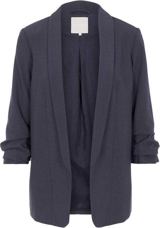 Pieces Boss Dames Blazer - Blauw - Maat L - Driekwart Mouw - Casual