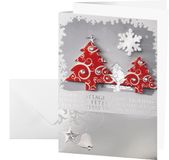 Sigel DS454 - Wenskaarten - Rood, Wit, Zilver