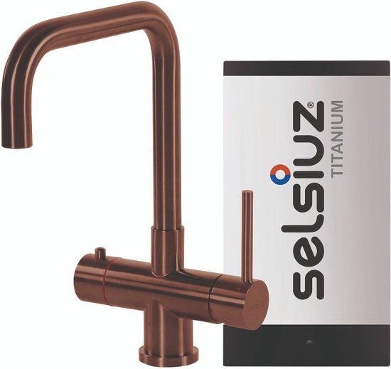 Selsiuz kranen Selsiuz Haaks Copper / Koper met TITANIUM Single boiler - 350264
