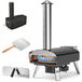 Pizzaoven Pizzaoven Pellet pizzaoven 33 x 33 cm pizzasteen Noir Pour extérieur
