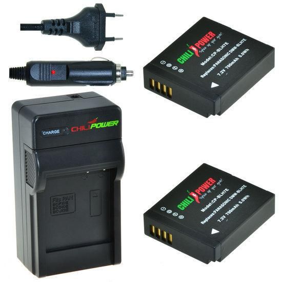 ChiliPower 2 x DMW-BLH7E Accu's voor Panasonic - incl. Oplader & Autolader