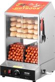 VEVOR Hotdogstomer 2-traps Broodjeswarmer 37L Commercieel Elektrisch