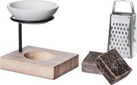 Ideas4seasons Amberblokjes/geurblokjes cadeauset - musk - inclusief geurbrander en mini rasp