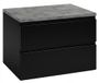 Deftrans Modus - Armoire de salle de bain - 60x50cm - Noir laqué - Avec plateau