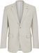 WE Fashion Heren slim fit blazer met structuur - Greige - Maat 50