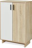 en.casa Opbergkast Kenta 60x35x90 cm sonoma eiken en wit