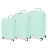 Roll Road Orbit Kofferset, blauw, 54/64/75 cm, stijf, 9,6 kg, TSA-sluiting, polypropyleen, 183 l, handbagage