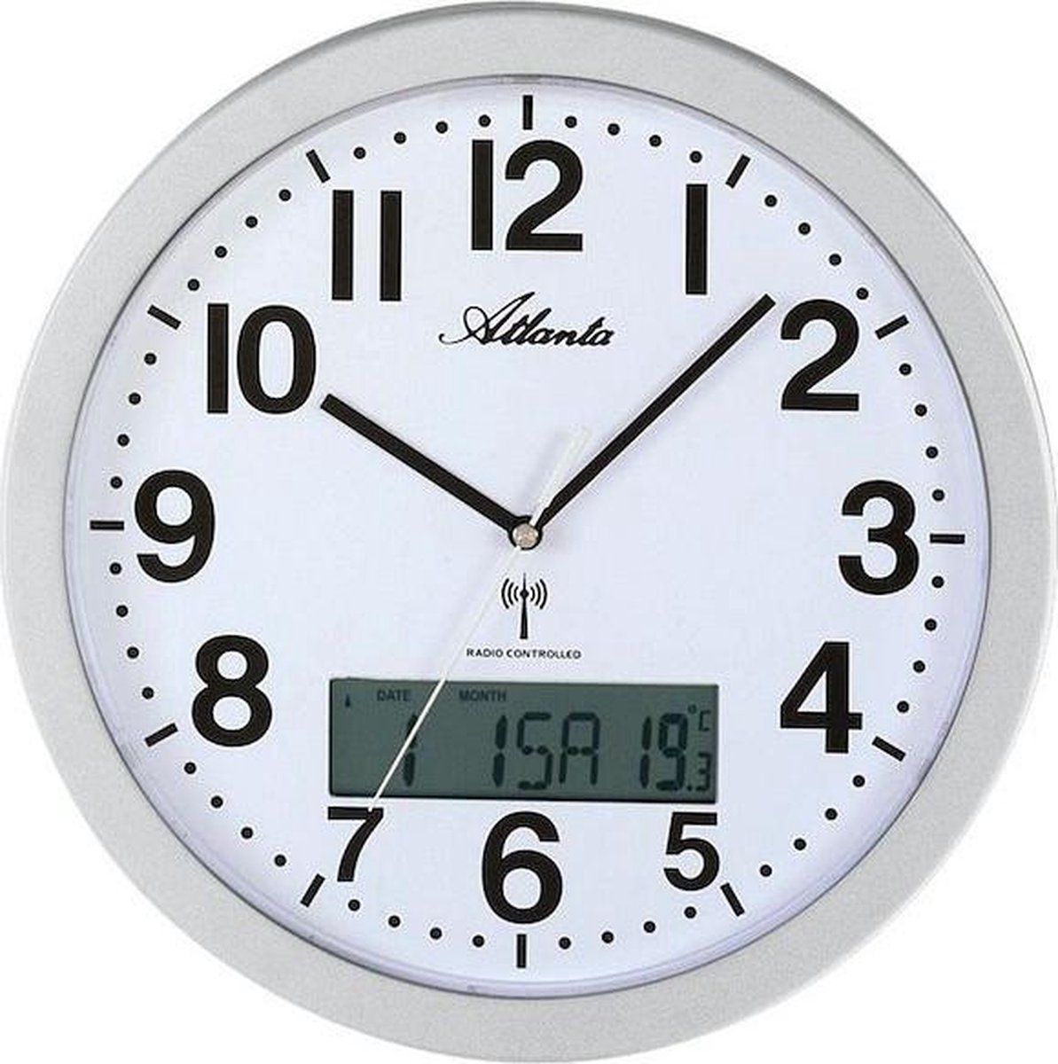 Atlanta Wandklok radiogestuurd - 4380-19