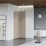 FortiFura Galeria inloopdouche - 50x200cm - rookglas - plafondarm - mat wit