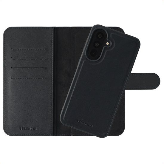 Selencia Olyn Uitneembare Bookcase met MagSafe voor de Samsung Galaxy A37 (5G) - Zwart
