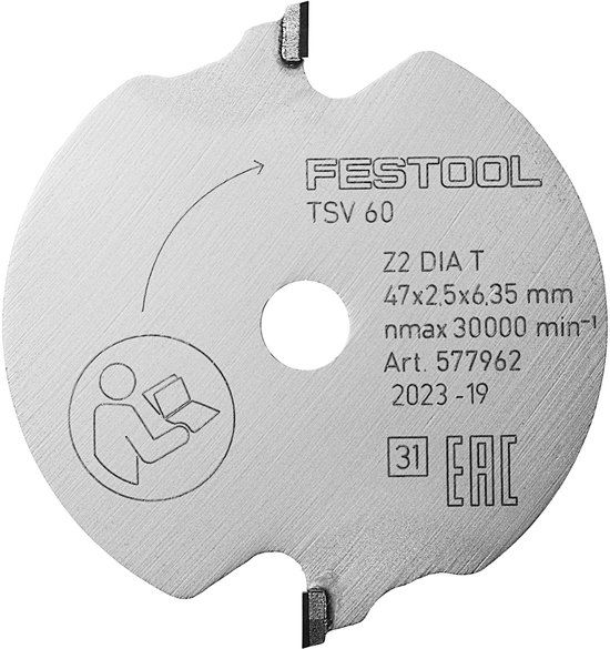 Festool DIA 47x2,5x6,35 T2 Voorritszaagblad