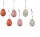 Decoris Hangdecoratie paasei polystyreen roze Ø4-H6cm | set van 6 eieren