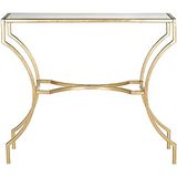 Safavieh EAF2540A Arianna console, metaal, goudkleurig/glas, 101 x 30 x 90,17 cm