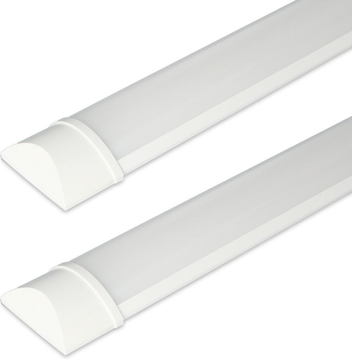 HOFTRONIC 2x - LED Batten 120cm - 40W 4800 Lumen - 6400K Daglicht wit - LED TL Armatuur - Voor werkplaats, schuur en als onderbouwverlichting - Incl. montageklemmen & quick connector -