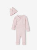 Vertbaudet Babyset body, legging en muts met strepen