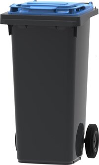 Vepa Bins Mini-container - 120 ltr - Grijs/Blauw - VB120000 - Wandprullenbak