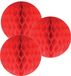 Merkloos / Sans marque Fest-Dekor Gmbh 3x Papieren kerstballen rood 10 cm