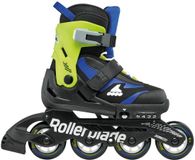 Rollerblade Microblade Skates Junior Unisex Zwart/Blauw/Geel Maat 36.5