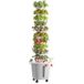 VEVOR Hydrocultuurtoren, 50 pods, 10 niveaus, hydrocultuur kweeksysteemset met app-bediening, wielen, 20 liter waterreservoir en pomp, hydrocultuur toren voor kruiden, fruit en groenten binnenshuis
