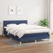 Maison Exclusive - Sommier à lattes de lit avec matelas bleu 140x200 cm tissu